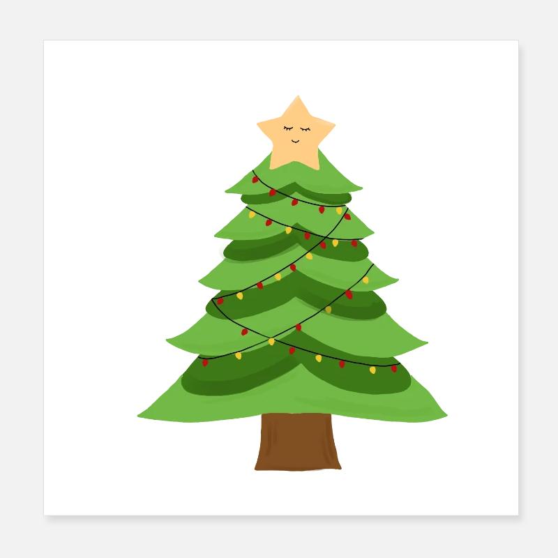 Small Christmas tree Poster 8" x 8" (20x20 cm)
