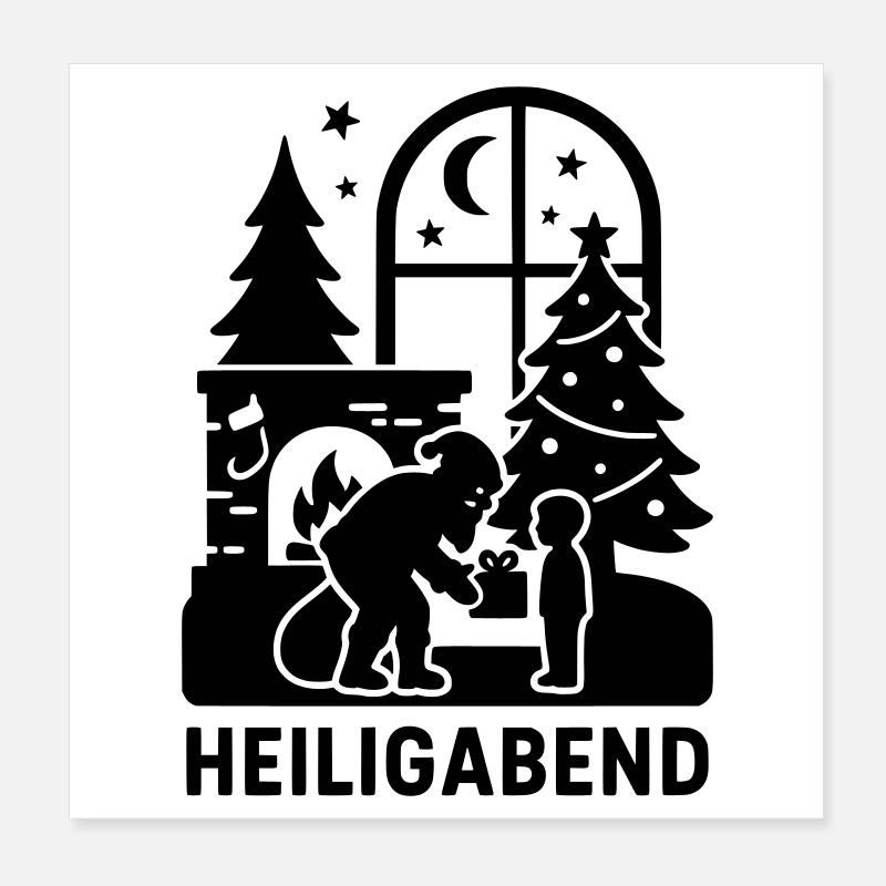 Christmas Eve Poster 8" x 8" (20x20 cm)