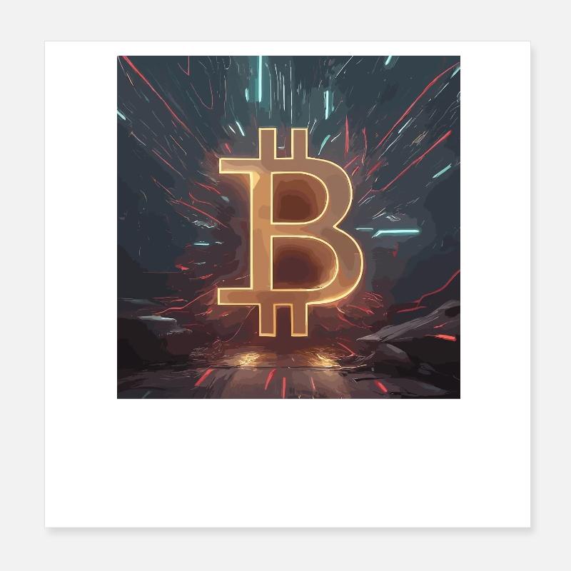 Bitcoin Power Development – Énergie dynamique Poster 20 x 20 cm