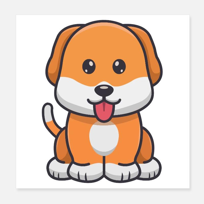 Cute dog Poster 8" x 8" (20x20 cm)