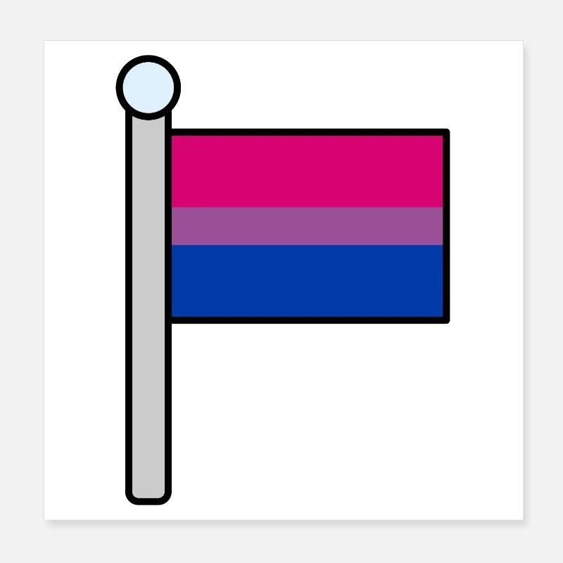 Bisexual Pride Flag  Poster 8" x 8" (20x20 cm)