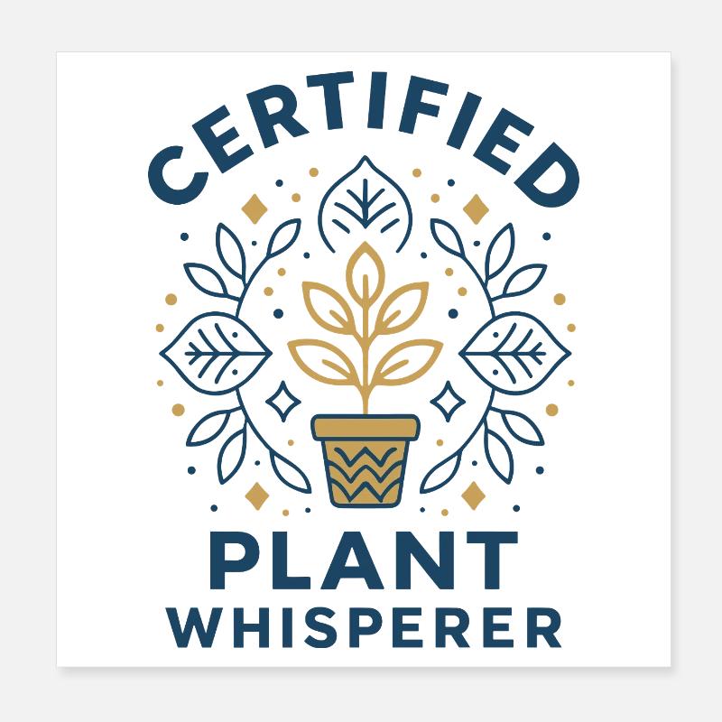Plant Whisperer Poster 8" x 8" (20x20 cm)