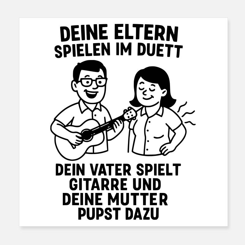 duett eltern musik Poster 20x20 cm