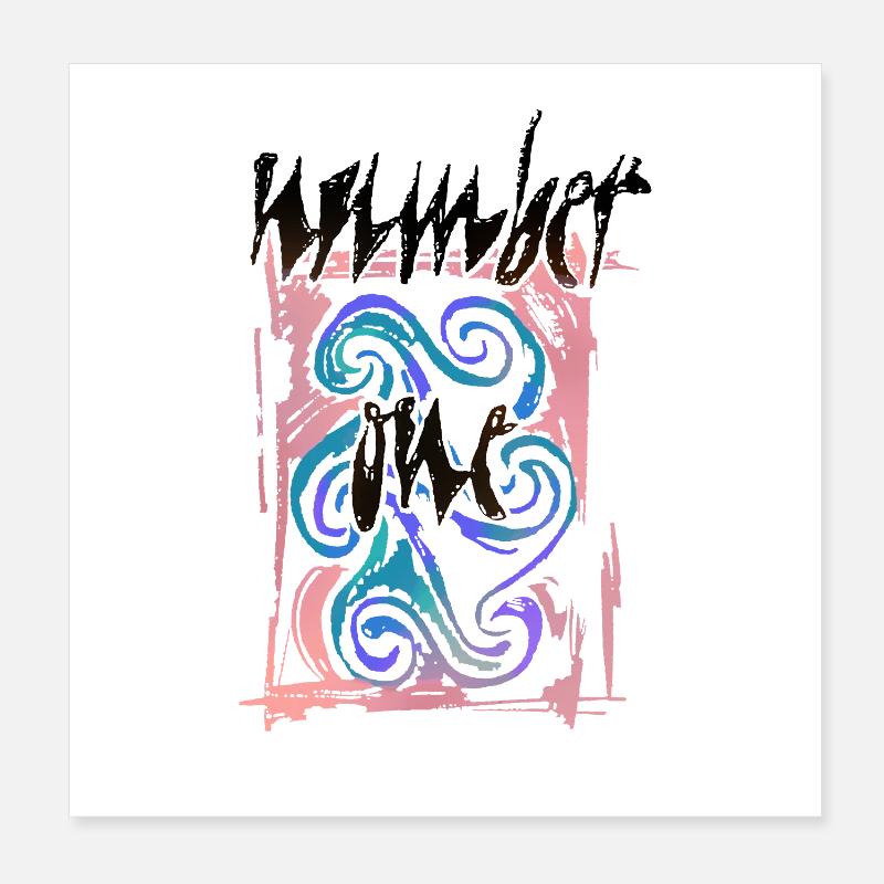 MAISON ANCIENNE SHARKYS Numéro un Poster 20 x 20 cm