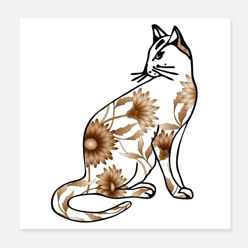 chat Poster 20 x 20 cm