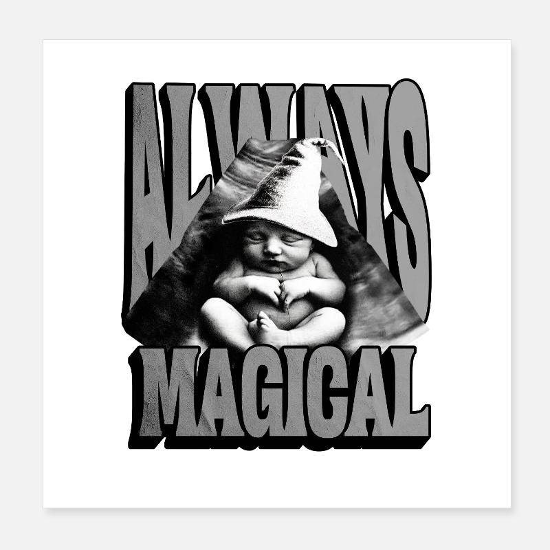 Magical Wizard Baby Poster 8" x 8" (20x20 cm)