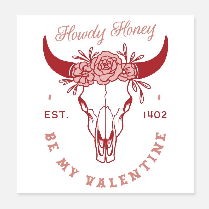 Sois ma petite amie country rose de Saint-Valentin Poster 20 x 20 cm