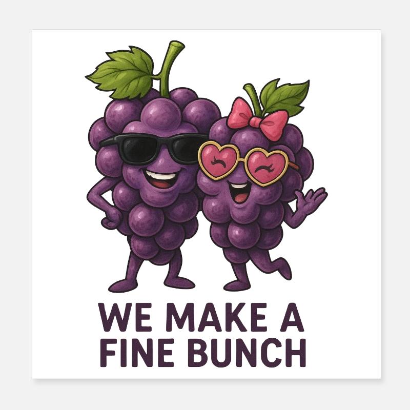 Une grappe fine de raisins avec style Poster 20 x 20 cm