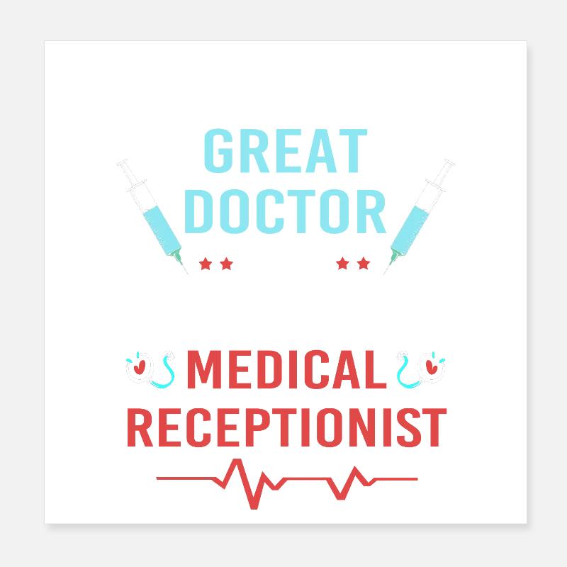 Réceptionniste Médecine Réceptionniste Poster 20 x 20 cm
