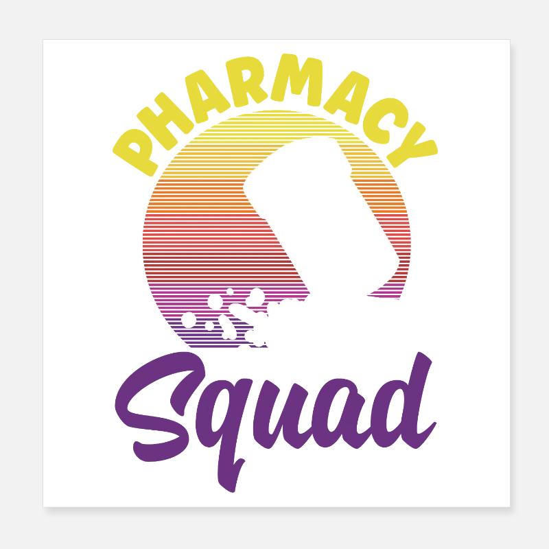 Pharmacist Pharmaceutical Technical Poster 8" x 8" (20x20 cm)