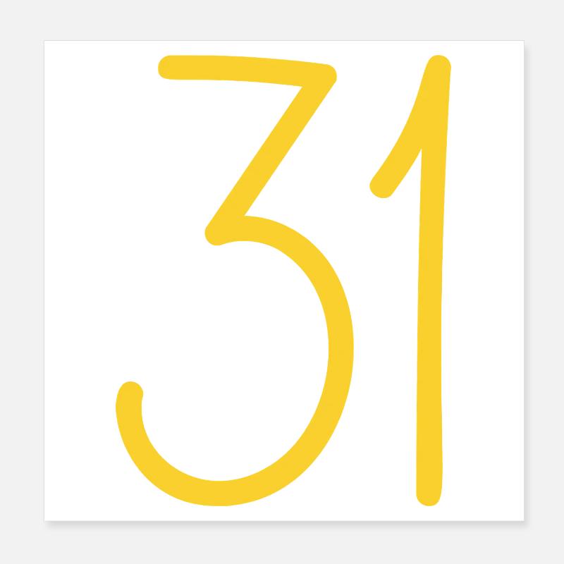 31 - Poster 20 x 20 cm - blanc