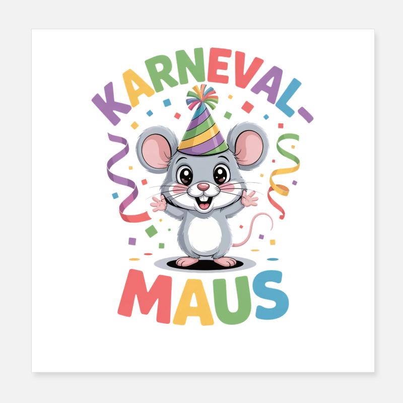 Costume de la souris de carnaval Poster 20 x 20 cm