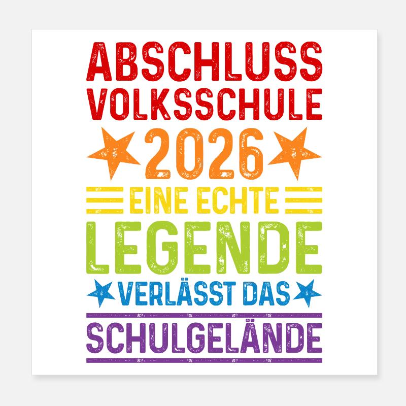 Primary school graduation 2026 Poster 8" x 8" (20x20 cm)