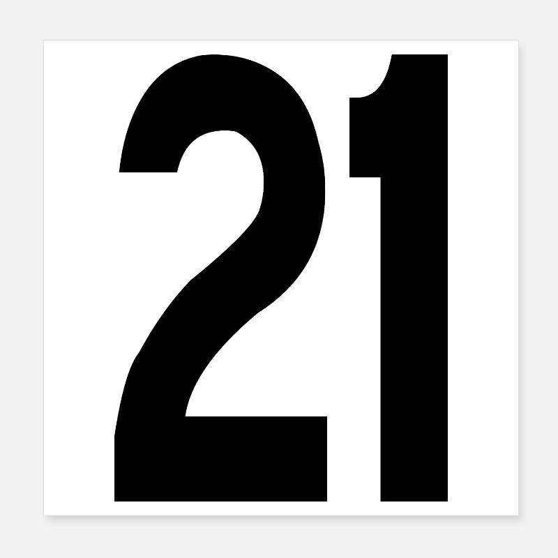 21 Poster 20 x 20 cm