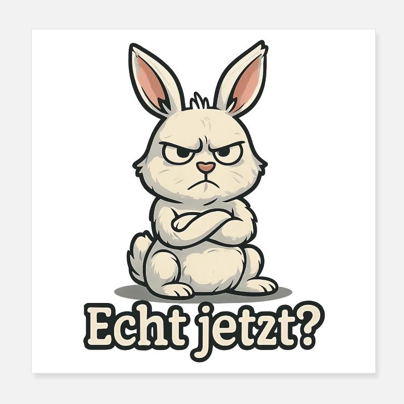 Echt jetzt Hase Poster 20x20 cm