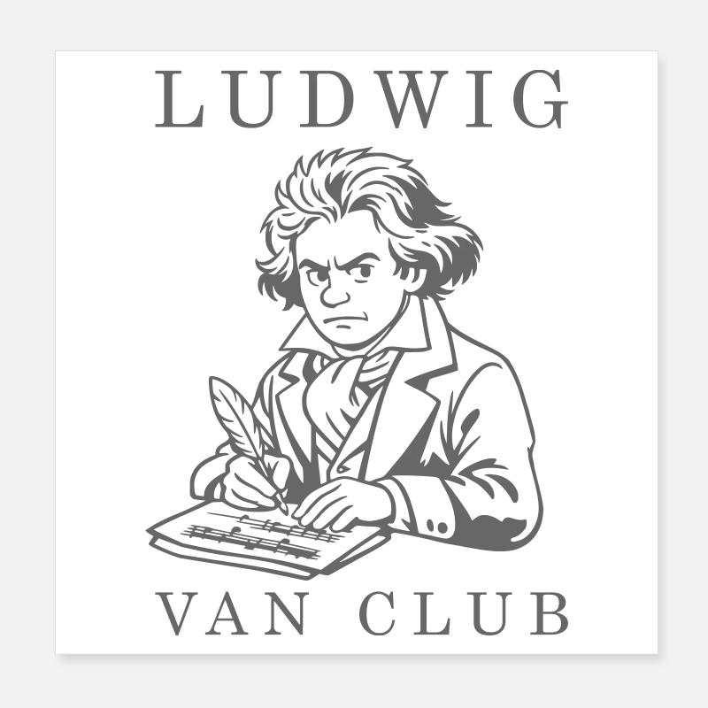 Beethoven Poster 20 x 20 cm