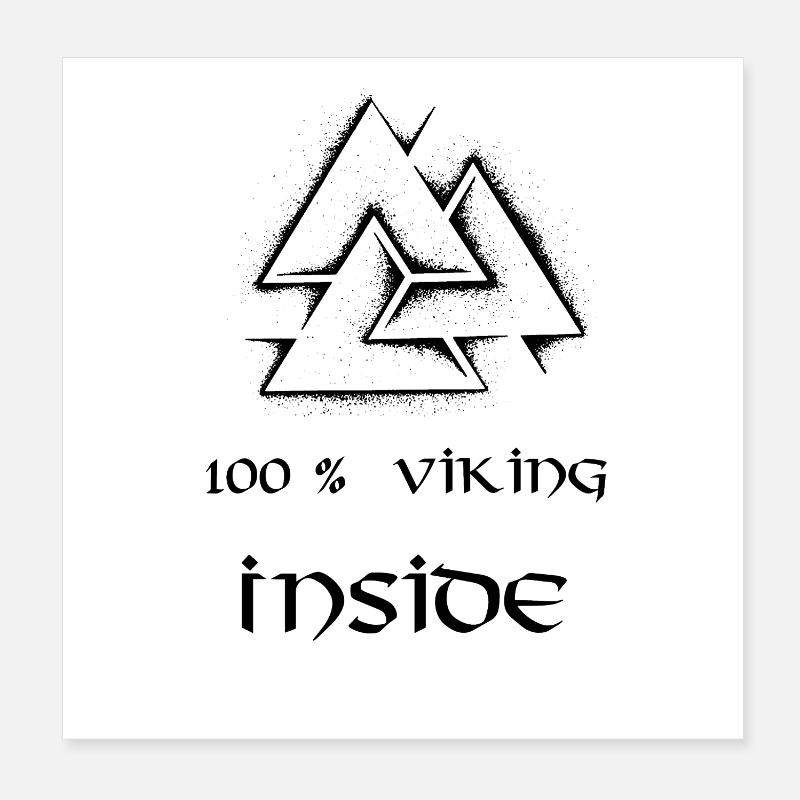 100 % des Vikings à l’intérieur Poster 20 x 20 cm