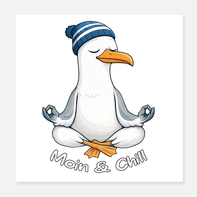 Moin & Chill by MEERchandise Poster 20x20 cm