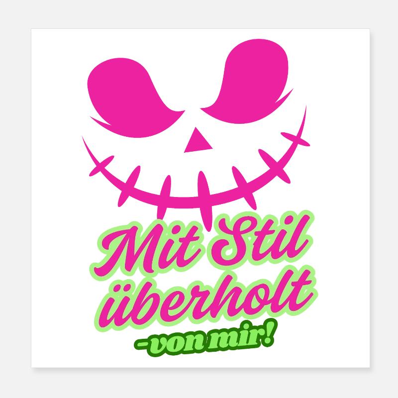 Biker Girl Poster 20x20 cm