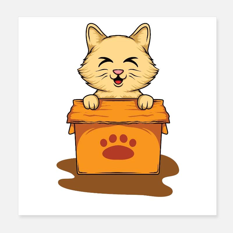Boîte à rire pour chat Poster 20 x 20 cm