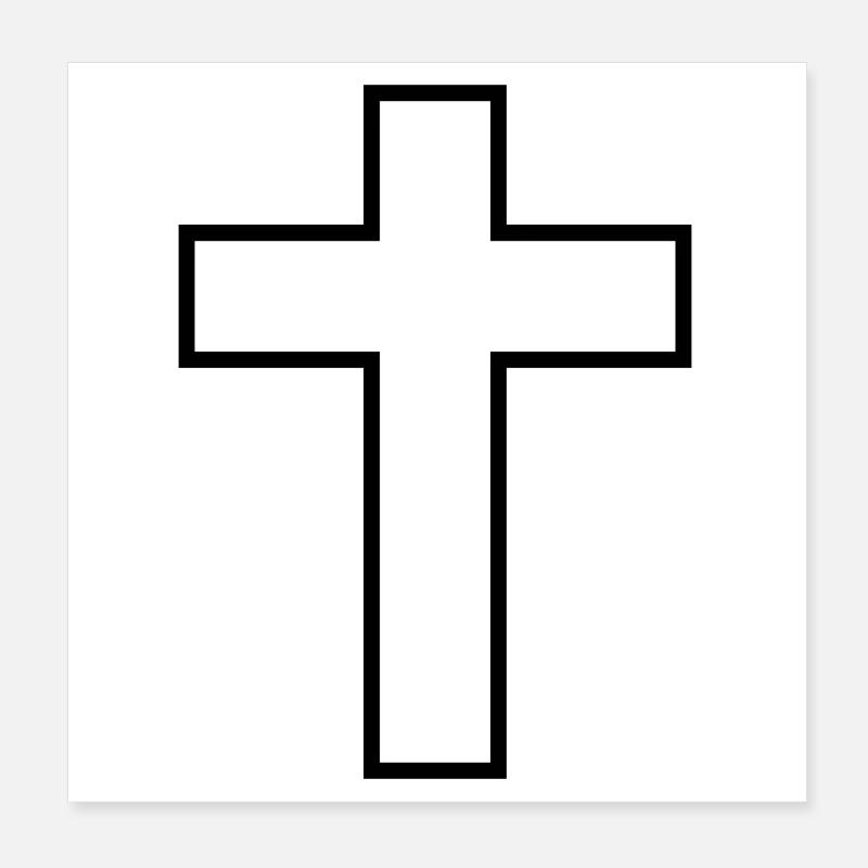 Croix chrétienne Poster 20 x 20 cm