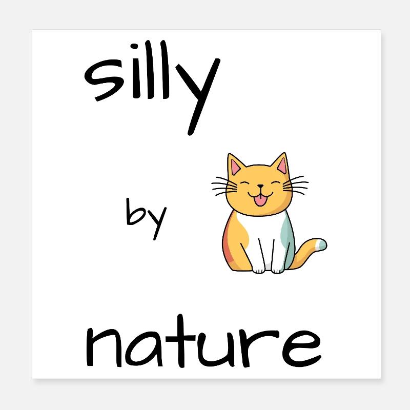 Chat Idiot Poster 20 x 20 cm