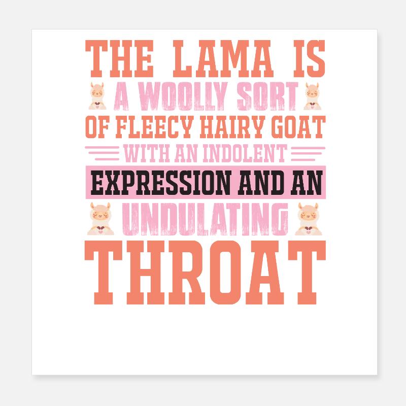 The lama woolly sort Poster 8" x 8" (20x20 cm)