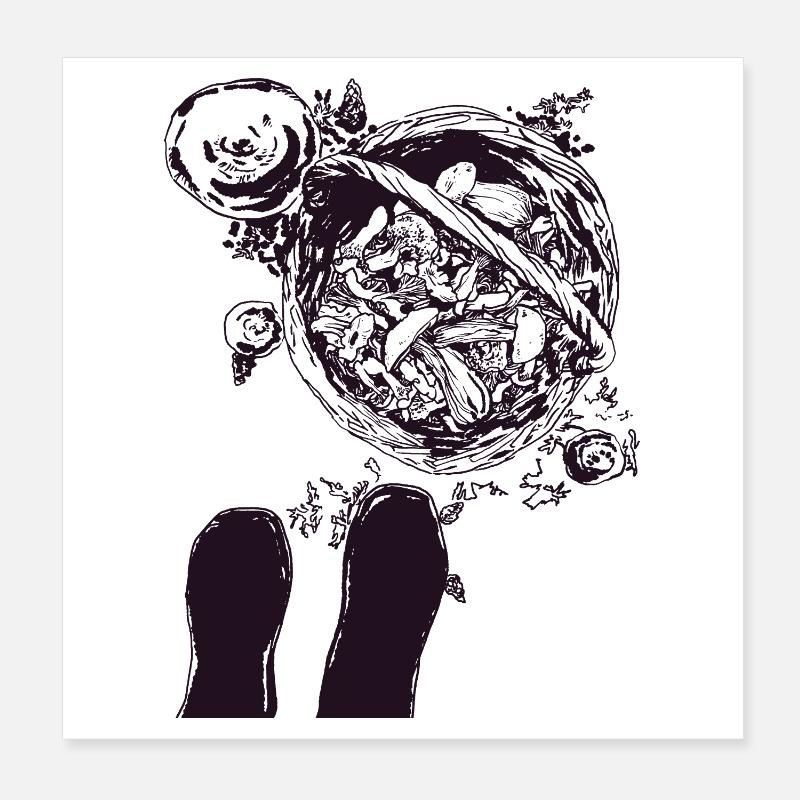 IM PILZWALD Poster 20x20 cm