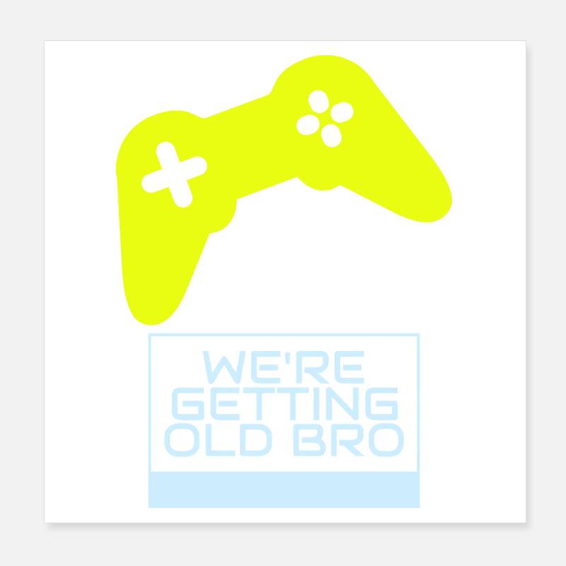 Gamer-Nostalgie: Wir werden älter Poster 20x20 cm