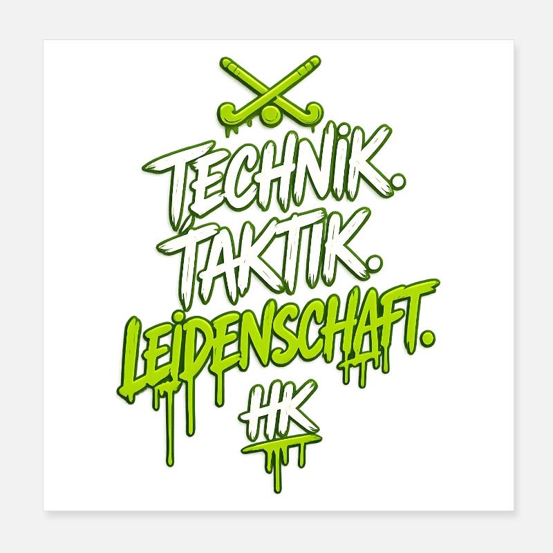 La technologie. Tactiques. La passion. Poster 20 x 20 cm