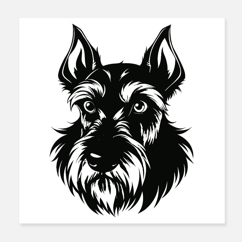 Giant Schnauzer Poster 8" x 8" (20x20 cm)