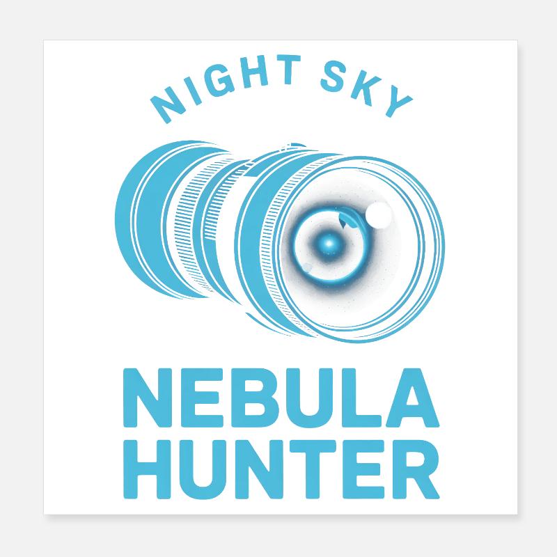 Nebula Hunter Night Sky Poster 8" x 8" (20x20 cm)