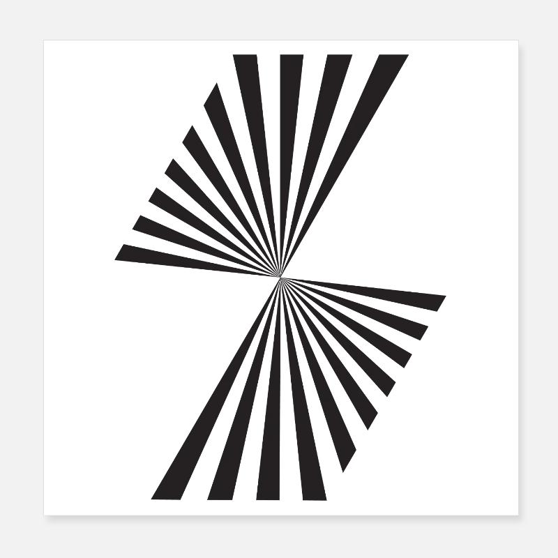 Radial Starburst Geometry Poster 8" x 8" (20x20 cm)