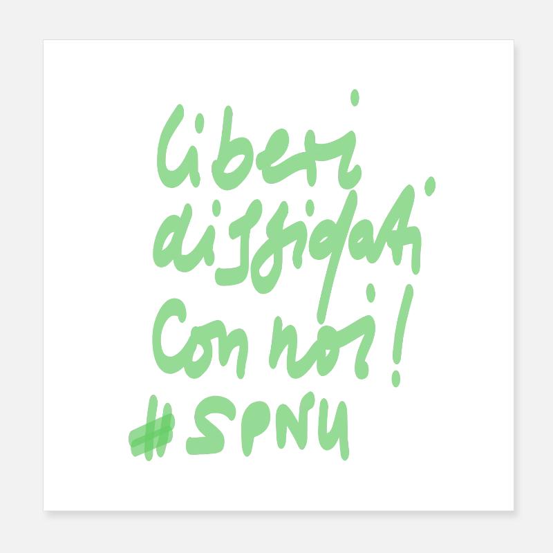 Liberi - Diffifati con Noi Poster 20 x 20 cm