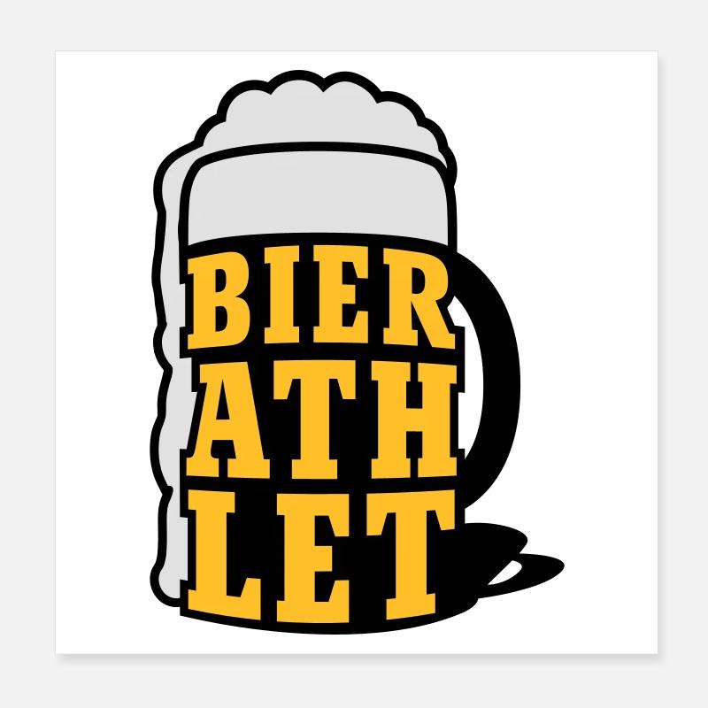 Bierathlet | Beer | Bier Poster 20 x 20 cm