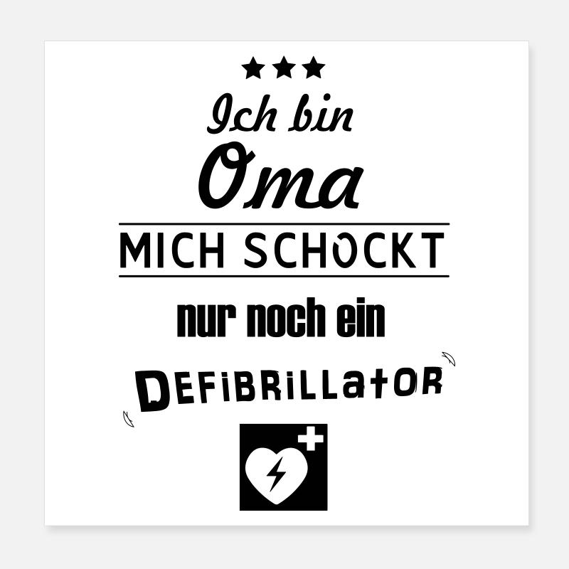 coole Oma Poster 20x20 cm