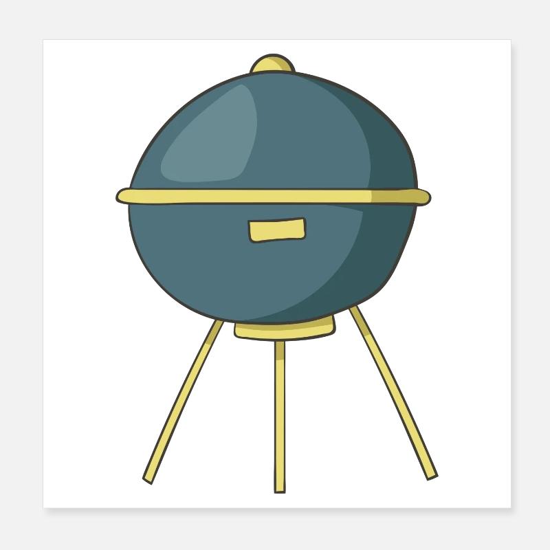 Grill Poster 20x20 cm