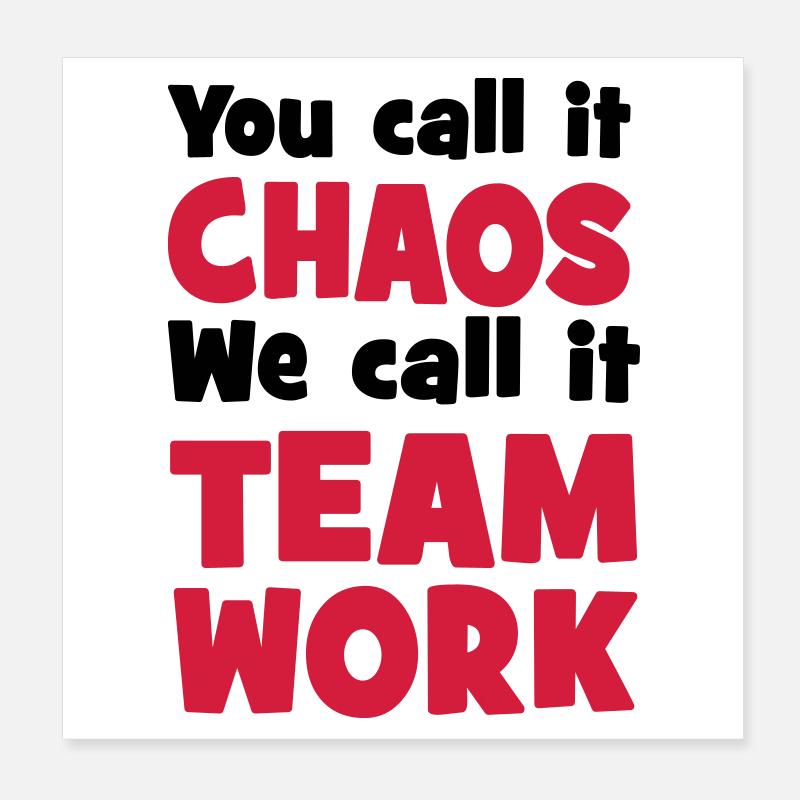 Teamwork Poster 20x20 cm