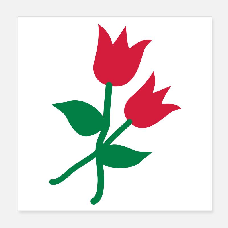 Tulips Poster 8" x 8" (20x20 cm)