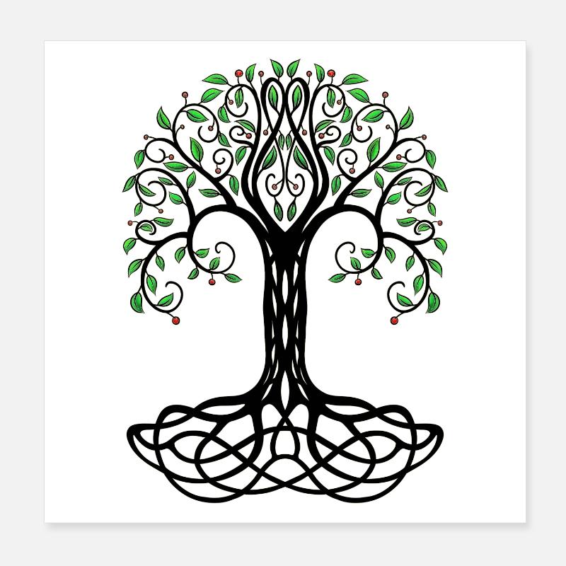 Baum des Lebens Poster 20x20 cm