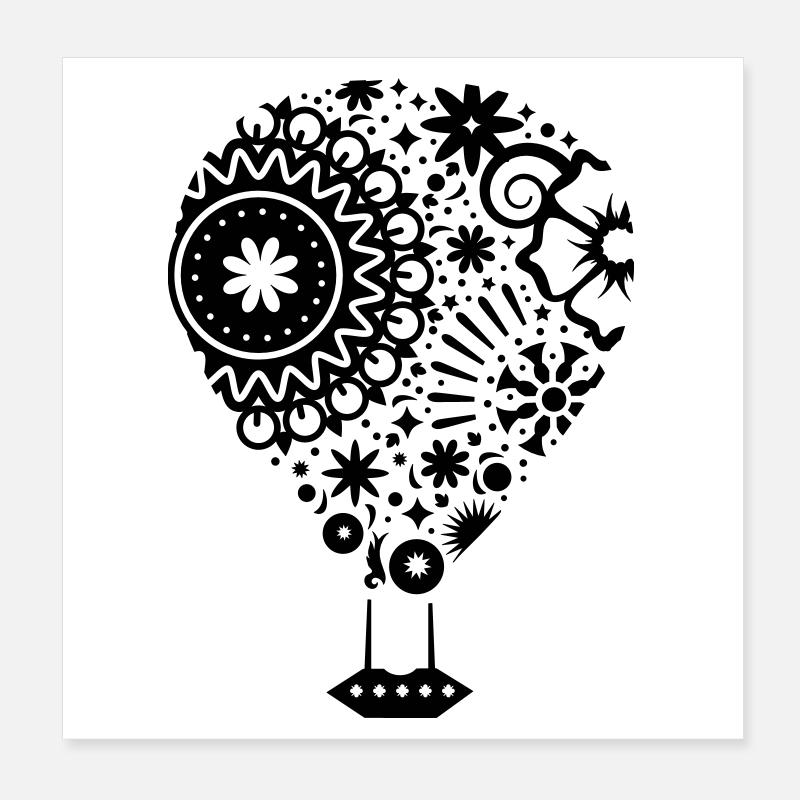 Un ballon à air chaud Poster 20 x 20 cm