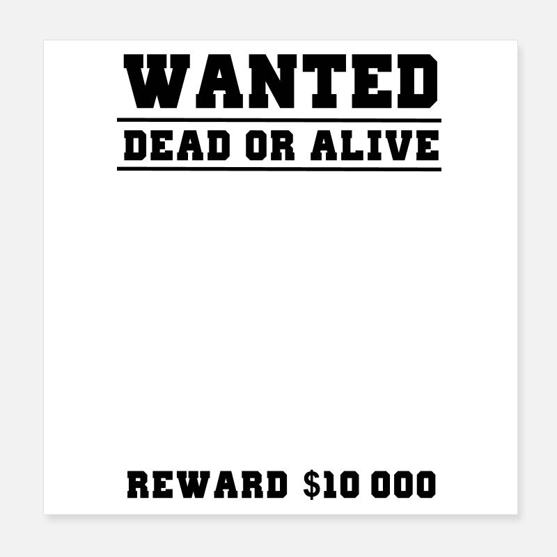 wanted selber gestalten Poster 20x20 cm