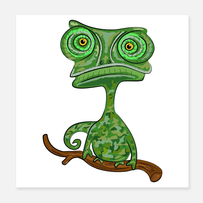 chamaeleon tier exotisch Poster 20x20 cm