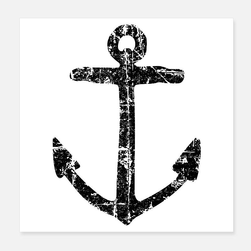 Anchor Sail Sailing Sailor Poster 8" x 8" (20x20 cm)