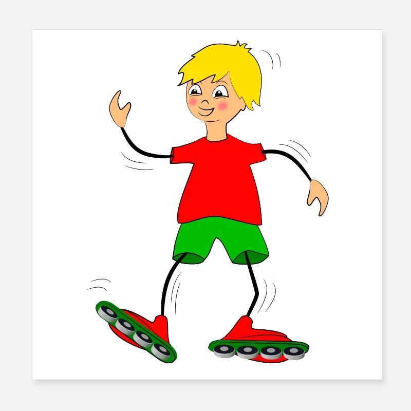 inline skating Poster 8" x 8" (20x20 cm)