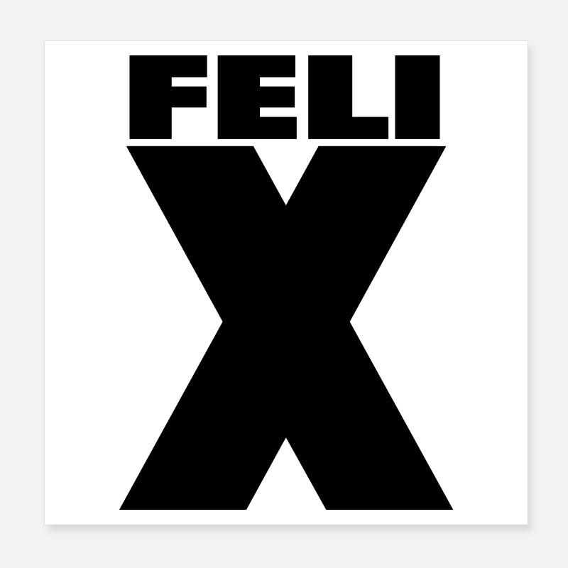 Felix X – Minimal Name Design Poster 20x20 cm