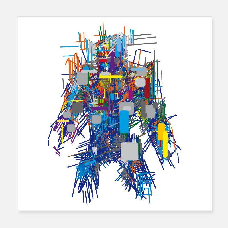 Cyber Android Résumé Poster 20 x 20 cm