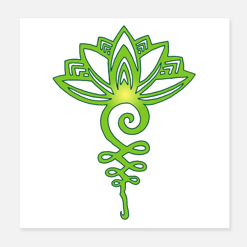 lotus vert éternel Poster 20 x 20 cm