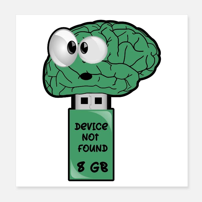 Clé USB Brain Poster 20 x 20 cm