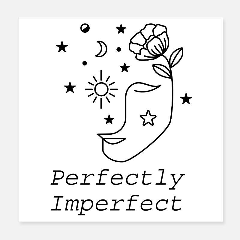 Parfaitement imparfait Poster 20 x 20 cm